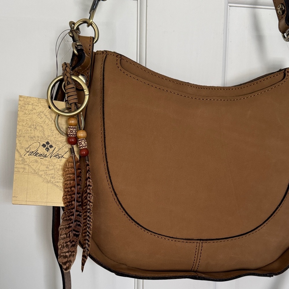 Patricia Nash Nubuck Collection Tan Leather Shoulder Bag. New - Picture 5 of 16
